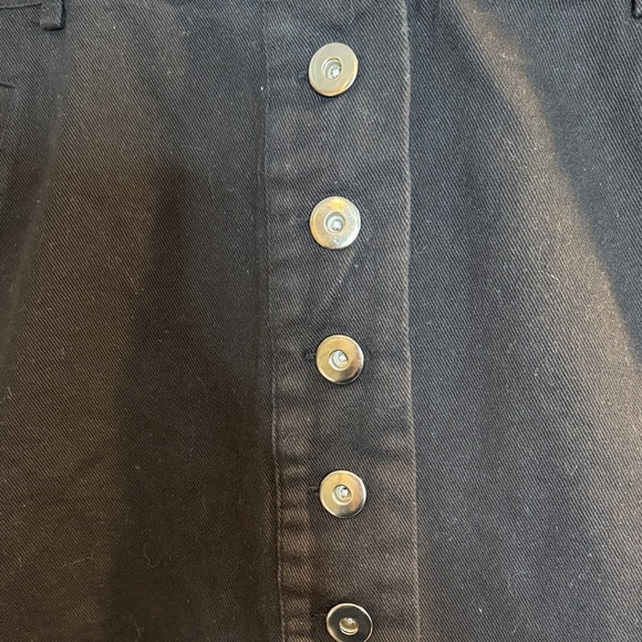 Miami Black Button-Up Mini Skirt - Picture 2 of 8